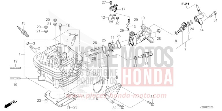 CULASSE de CRF125F "Petites Roues" EXTREME RED (R292) 2025